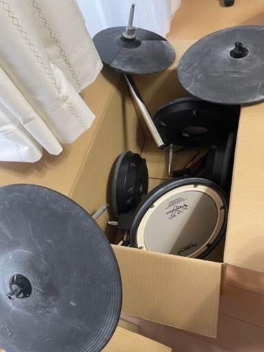 電子ドラム　Roland　TD-4　ツインペダル　マット付