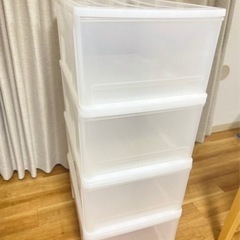 【ニトリ】ﾌﾟﾗｯｽﾁｯｸ衣類ケース4段の画像