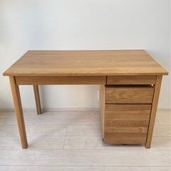 【無印良品】※値下げしました※無垢材デスク・無垢材キャビネット 　2点セット