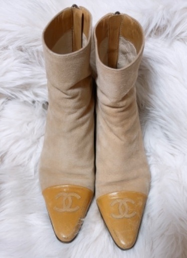 【CHANEL 35.5 】シャネル　ショートブーツ　23cm