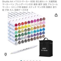 【12/17〜20日限定】イラストマーカー60色セット+α/ケース付きの画像