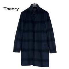Theory セオリー Belvin チェックスタンドカラーコー...