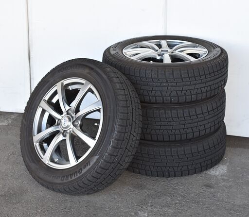【ヤ取終了1/18】≪zyt1216ジ≫ 15インチ スタッドレスタイヤ4本セット アルミホイール付 ヨコハマ ice GUARD iG50 PLUS 185/65R15 ZACK JP-110 15x5.5J オフセット+50 4穴PCD100 現状品 51126-05