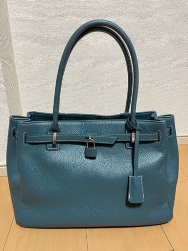 傳濱野 hamano ミーティア セピアブルー トートバッグ