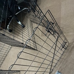 八角形 ペットフェンス 折りたたみ可能 金属製 ゲート付き パネル8枚 150 x 150 x 61cm ブラックの画像