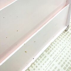 【半額】昭和レトロ  マガジンラック 3段 ピンク 雑誌スタンド 待合室の画像