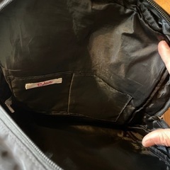 《美品 》ピンクラテ リボン編みリュックの画像