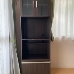 ニトリ レンジ台 ダークブラウン