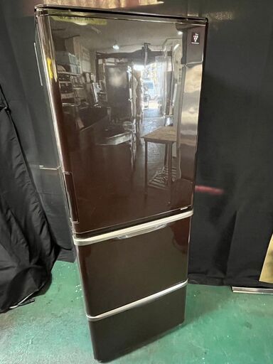 ★SHARP　自動製氷付き　3ドア冷凍冷蔵庫　350L　2015年製　プラズマクラスター搭載★