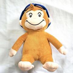 おさるのジョージ　ぬいぐるみ　モンキー　メガネ付き　人形　30センチ