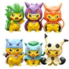 【海外品】ポンチョを着たピカチュウ 6種セット