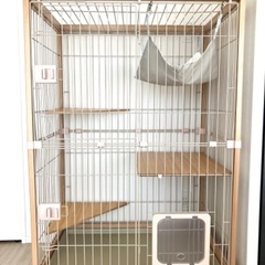 無垢材フレーム キャットケージ