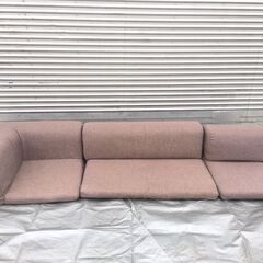 ■10446■ソファー　ローソファー　ブラウン　分割　リビング　