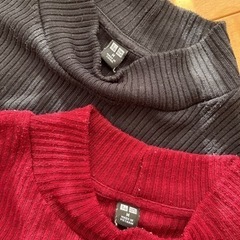 ユニクロ　タートル　レディースM 2枚セットの画像