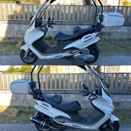 マジェスティ125FIモデル屋根付車両☆社外パーツ^_^現状にて格安売りです☆125cc原付二種スクーター☆