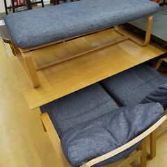 持帰り家具半額 ベンチダイニング4点セット N23-1284 高く買取るゾウ八幡西店