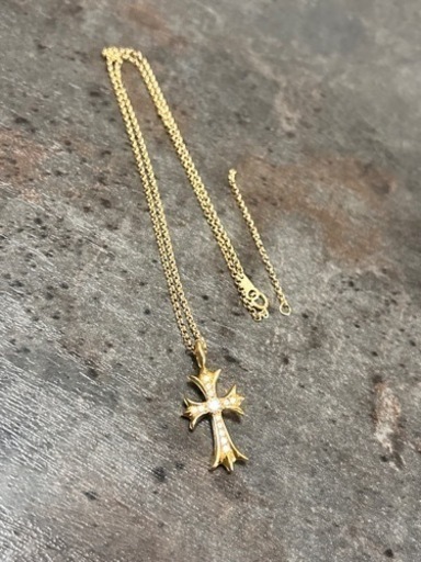 クロムハーツ 22K タイニーファットクロス パヴェダイヤ トップのみ