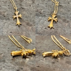 クロムハーツ 22K タイニーファットクロス パヴェダイヤ トップのみの画像