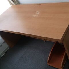 ★0円★【解体可】PC机  木目 （机W1500×D740×H725）