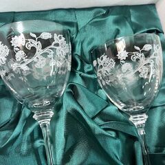 未使用 ミントン ハドンホールクリスタル ワイングラス 2脚セット ☆ 札幌市白石区 白石店 の画像