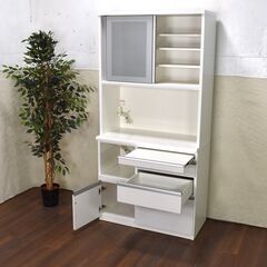 ヤ取終了4/19】≪zyt1220ジ≫ 松田家具 キッチンボード 1000 ロジャー