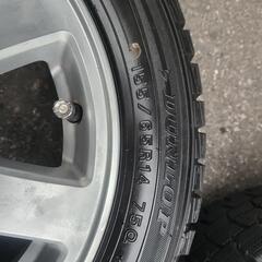 商談中です🙇広島　ダイハツ軽自動車用　スタッドレスタイヤ　ホイール付き　4本セット　155 65 14 の画像