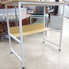 ワークデスク 幅80.5cm PCデスク ナチュラルブラウン パソコンデスク 作業台 机 つくえ ☆ 札幌市 北区 屯田 の画像