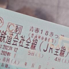 早い者勝ち　本日お渡し可能　青春18きっぷ　2回分
