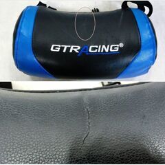 GTRacing ゲーミングチェア　GT002　 オフィス リクライニング ハイバック ヘッドレスト ランバーサポート 肘置き付 高さ調整 ブルーの画像
