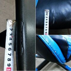GTRacing ゲーミングチェア　GT002　 オフィス リクライニング ハイバック ヘッドレスト ランバーサポート 肘置き付 高さ調整 ブルーの画像