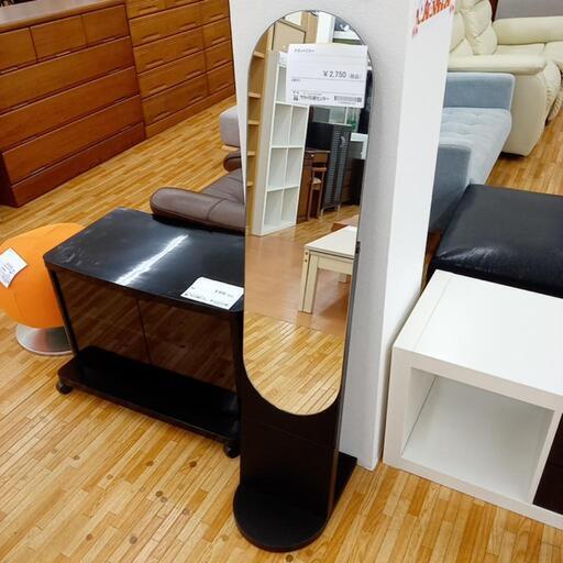 ★ジモティ割あり★ スタンドミラー　ブラック　クリーニング済　YJ1143