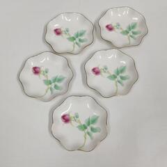 香蘭社 小皿 5枚 バラ柄