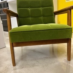 カリモク60💛Kチェアモケットグリーン💛1Pソファ 173