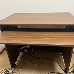 【引き取り先決まりました】【傷あり】スライド付きPCデスク