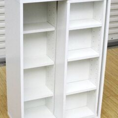 スライド式　本棚　オープンラック　ブックシェルフ　スリム　収納棚...