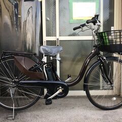 地域限定送料無料　ヤマハ　パス　ウィズ　新基準　12,3AH　子供乗せ　茶色　アシスタ　ビビ　神戸市　電動自転車　