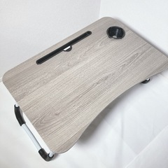 【新品未使用】パソコンデスク ローテーブル 折りたたみデスク 仕事　 一人用　ベージュブラウンの画像