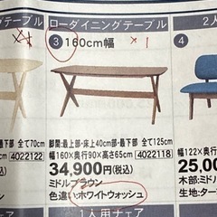 ニトリ ダイニングテーブル チェア×2