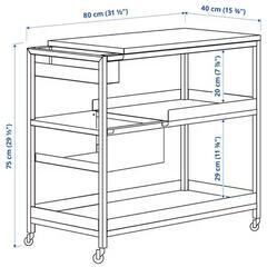 IKEA TROTTEN トロッテンワゴン 白の画像