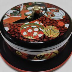 [未使用] 盆付き菓子器　合成漆器