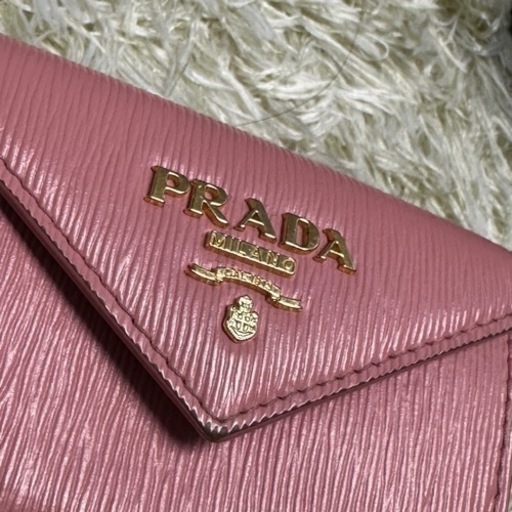 プラダ 割引 ミニウォレット ピンク 美品 極美品☆付属品完備】PRADA
