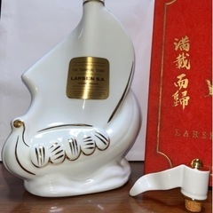 古酒 ラーセン コニャック　一帆風順 満載而歸　シップボトル　未開封液漏れあり　箱付