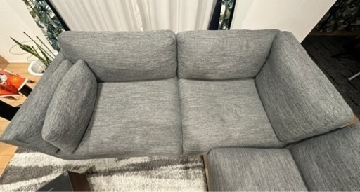 ニトリ　コーナーソファーセット(CA10 DR-GY)＋スツールセット　超美品⭐︎