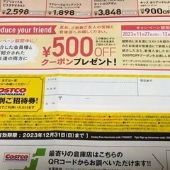 コストコ　1日特別招待券　チラシ