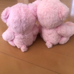 テディベア　２個　ピンクの画像