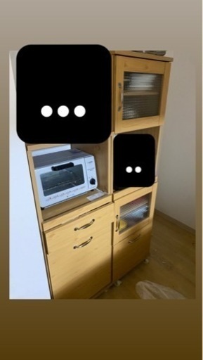 ⭐️⭐️【引き渡しのみ配送不可】組み立て式　キッチン収納棚⭐️⭐️