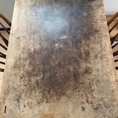 古道具　ダイニングセット　鉄脚テーブル　ウィンザーチェアの画像