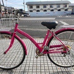 【27インチ自転車】6段変速付　前後タイヤ、チェーン、前カゴ、鍵新品❗️スペアキーあり　柔らかサドル使用❗️若林自転車　浜大津店　SALE中❗️の画像