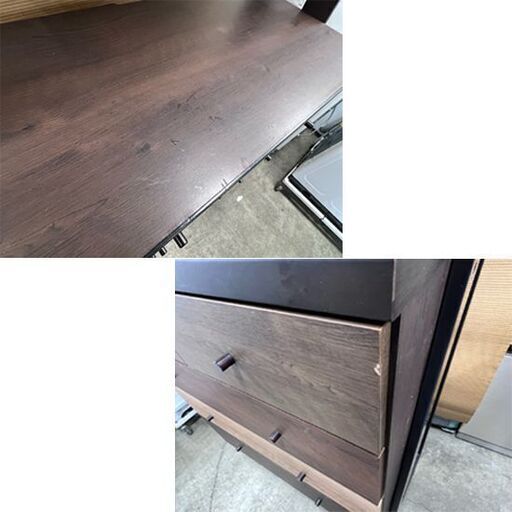 ニトリ チェストラック Nランダム80 DBR ダークブラウン 幅83.0cm