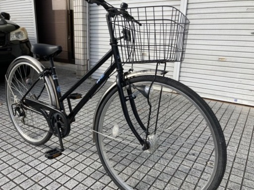 【27インチ自転車】外装6段変速付　LEDオートライト仕様　前後タイヤ、チェーン新品❗️若林自転車　浜大津店　SALE中❗️